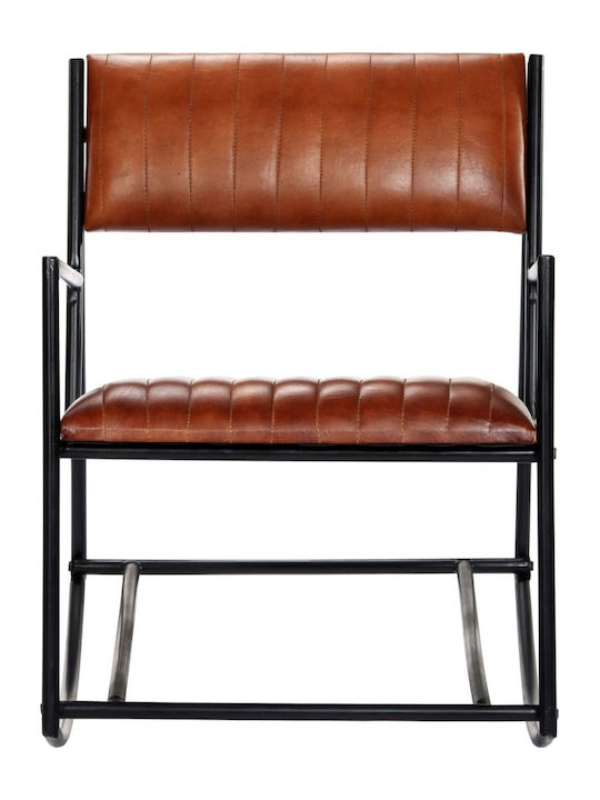 Leather Armchair Brown 54x75x70cm