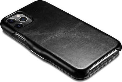 iCarer Vintage Folio Leather Book Black (iPhone 11 Pro Max)