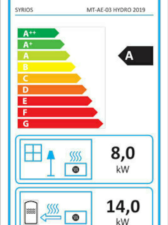 Syrios Hydro MT-AE-03 Ενεργειακό Τζάκι Ξύλου Καλοριφέρ 22kW Πρισματικό με Ανοιγόμενη Πόρτα
