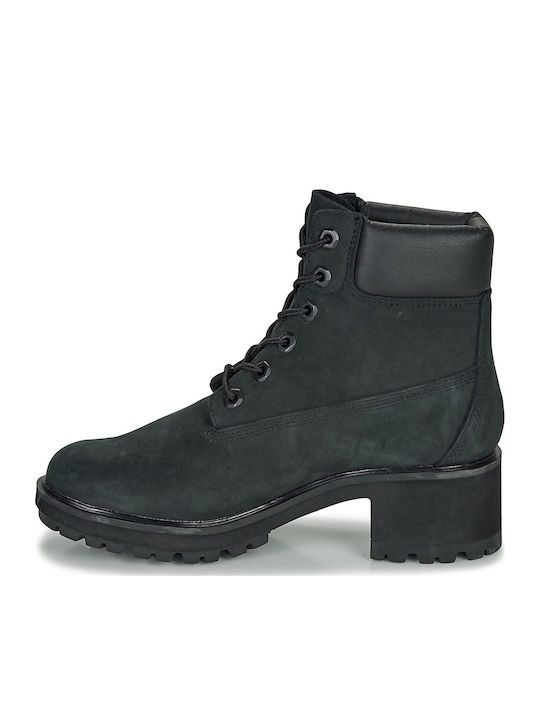 Kinsley 6inch Suede Γυναικεία Αρβυλάκια με Μεσαίο Τακούνι Μαύρα
