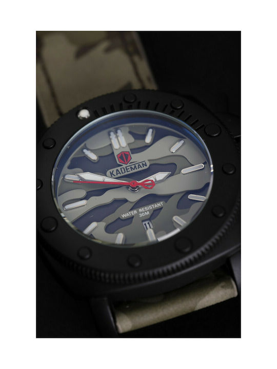 Kademan Watch Battery with Leather Strap