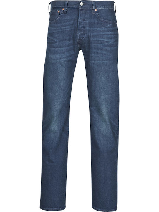 501 Original Fit Ανδρικό Παντελόνι Τζιν με Regular Straight Εφαρμογή Μπλε
