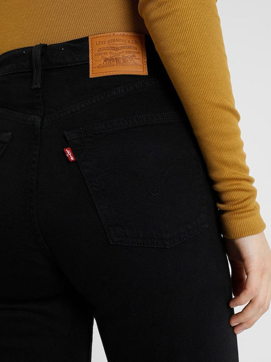 Ribcage High Waist Women's Jean Trousers in Slim Fit Black Heart