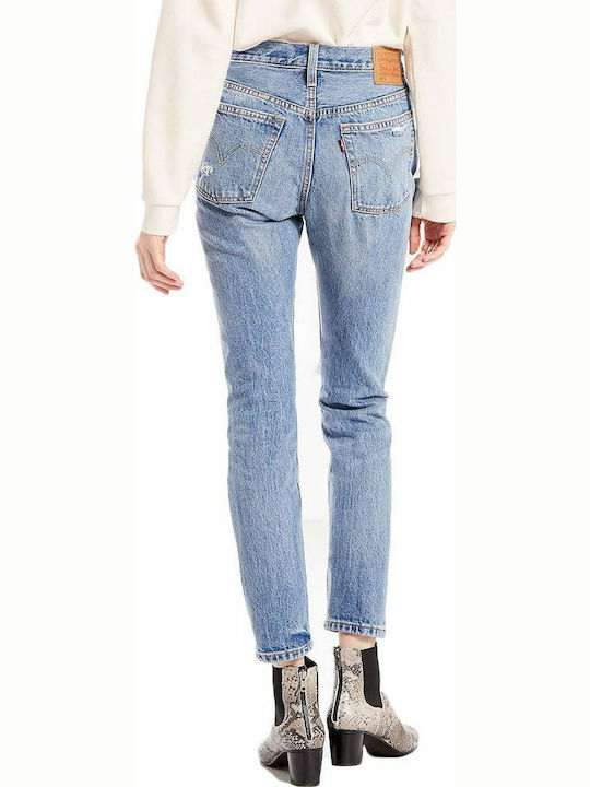 Levi's 501 Skinny High Waist Women's Jean Trousers with Rips in Skinny Fit