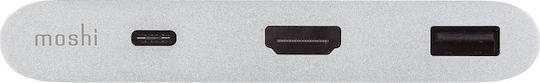 Moshi USB-C Docking Station cu HDMI 4K PD Argint (99MO084204)