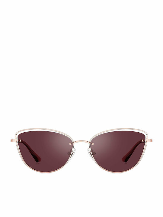 Bolon Gigi Ochelari de soare Violet cu Metalic Cadru & Burgundy Lentilă Bolon Gigi Ochelari de soare Violet cu Metalic Cadru & Burgundy Lentilă