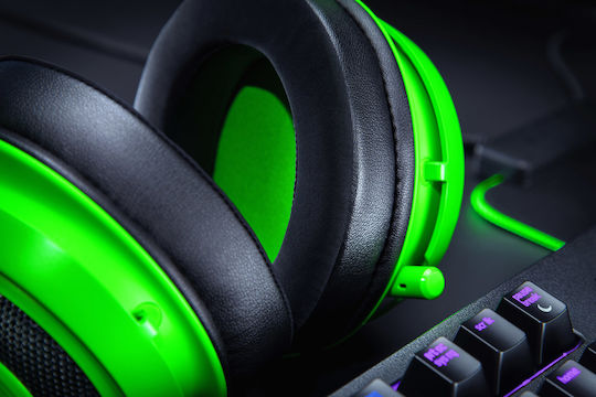 Razer Kraken Over Ear Gaming Headset με σύνδεση 3.5mm Πράσινο