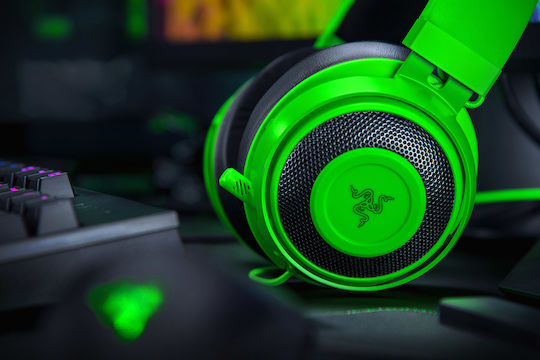 Razer Kraken Over Ear Gaming Headset με σύνδεση 3.5mm Πράσινο