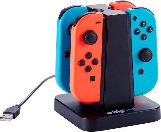 Bigben Interactive Charging station for 4 Joy-Con Charging Station for 4 controllers Switch Black