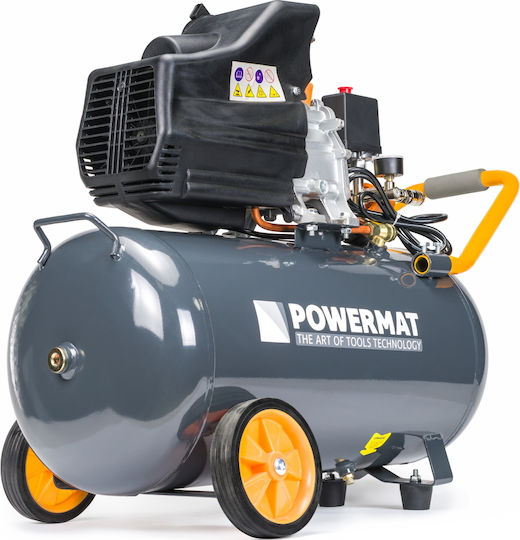 Powermat Single-Phase Air Compressors 97dB with Power 2.5hp and Airtank 50lt PM-KO-50T