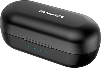 Awei T13 In-ear Bluetooth Handsfree Ακουστικά με Θήκη Φόρτισης Μαύρα