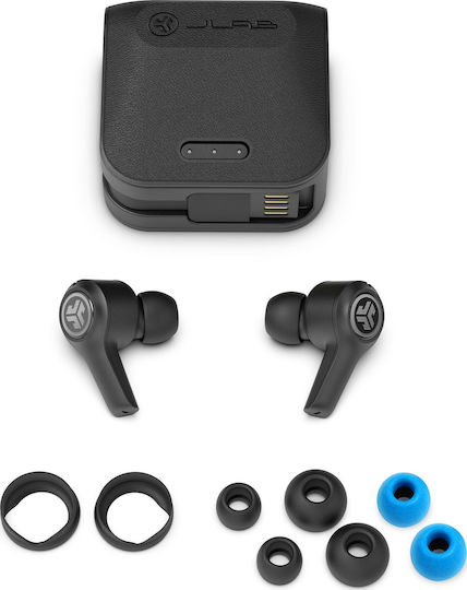 Jlab JBuds Air Executive Bluetooth Handsfree Căști cu Carcasă de Încărcare Negru