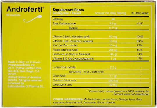 Innovus Pharma Androferti Supliment Alimentar Special 60 Plicuri