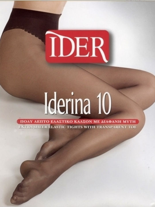 Iderina Прозрачно Дамско чорапогащник 10 Ден Черен