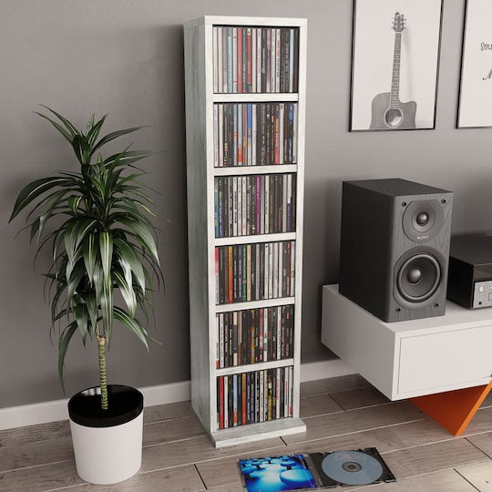 vidaXL Floor Standing Case 108 CD Γκρι του Σκυροδέματος 21x20x88cm