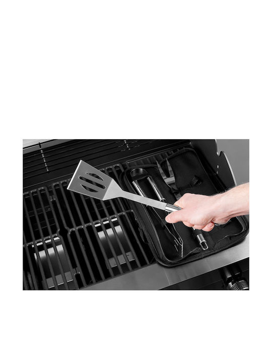 Teesa Set of 3 BBQ Tools with Spatula, Tongs, and Carving Fork TSA0110