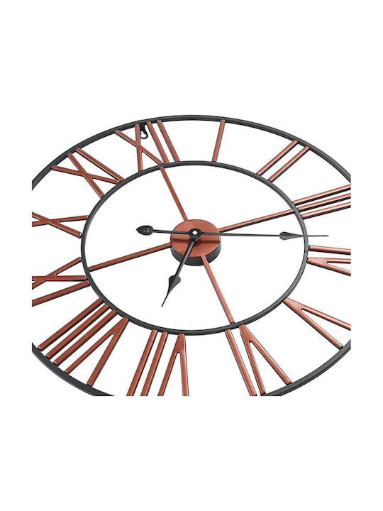 vidaXL Antique Wall Clock Metallic Red Ø58cm
