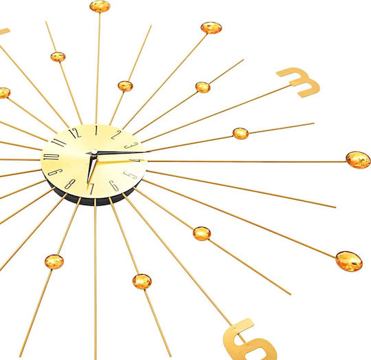 vidaXL Wanduhr Metallisch Gold Ø70cm