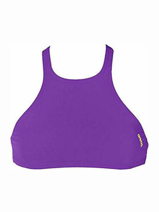 Arena High Neck Bikini Top Purple