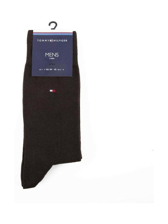 Tommy Hilfiger Classic Men's Solid Color Socks Brown