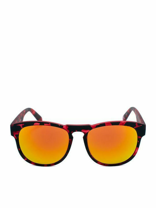 Italia Independent Women's Sunglasses with Red Plastic Frame and Orange Mirror Lens 0902.142.000