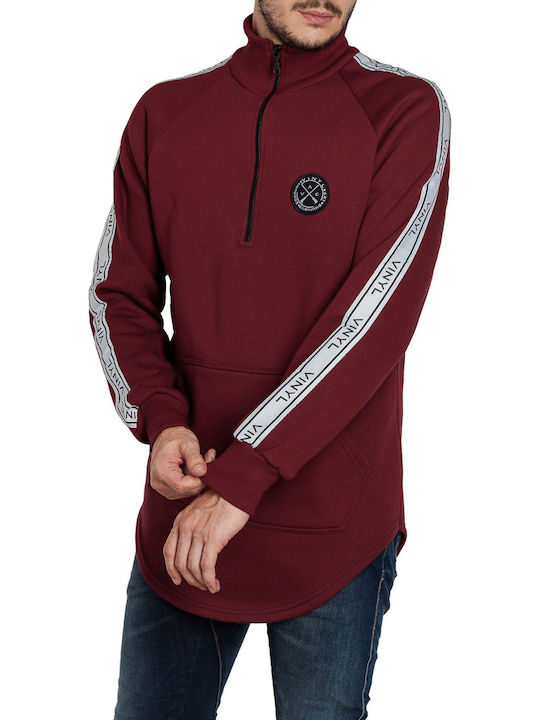 Vinyl Art Clothing Men's Sweatshirt with Pockets Burgundy