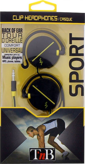 T'nB Clip Sport Ενσύρματα On Ear Ακουστικά Μαύρα