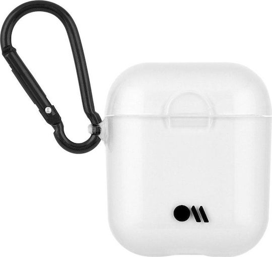 Case-Mate Hook Ups Hülle Silikon mit Haken in Weiß Farbe für Apple AirPods 1 / AirPods 2