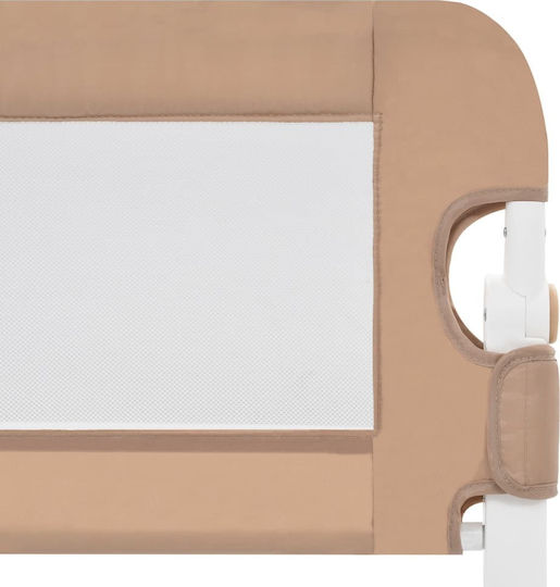 vidaXL Pliabil Bară de protecție pentru pat Montaj simplu în Culoare Maro 180x42cm 1buc