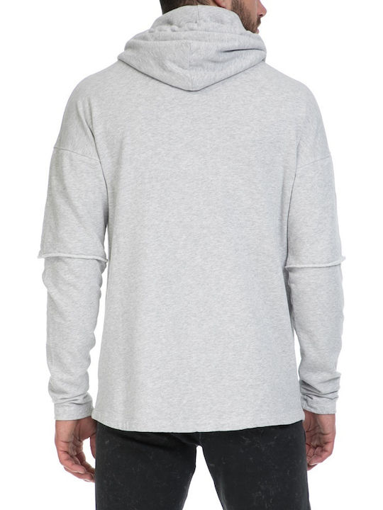 Franklin & Marshall Men's Sweatshirt with Hood Gray FLMF296AMW17-0397