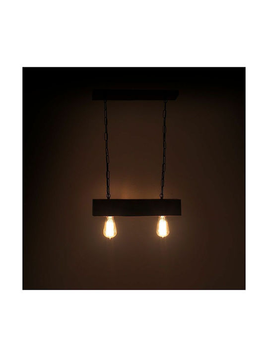 Pakketo PWL-0106 Pendant Light Brown Rail with Socket E27 40x8x60cm