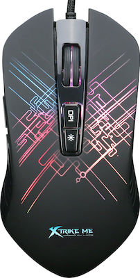 Xtrike Me GM-510 RGB Gaming Ποντίκι 6400 DPI Μαύρο