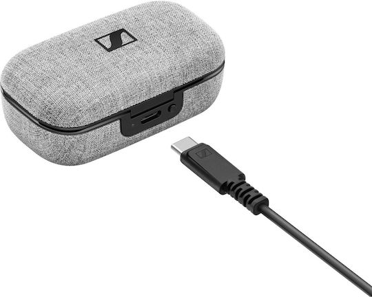 Sennheiser Momentum True Wireless In-ear Bluetooth Handsfree Ακουστικά με Θήκη Φόρτισης Γκρι