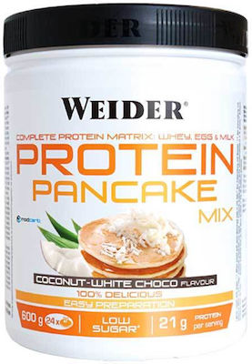 Weider Nutrition Pancake cu Aromă de Ciocolată albă cu nucă de cocos 600gr