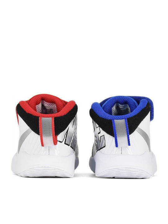 Hustle Team Hustle D 9 Auto TD Kids Sports Shoes Basketball with Hoop & Loop Closure White