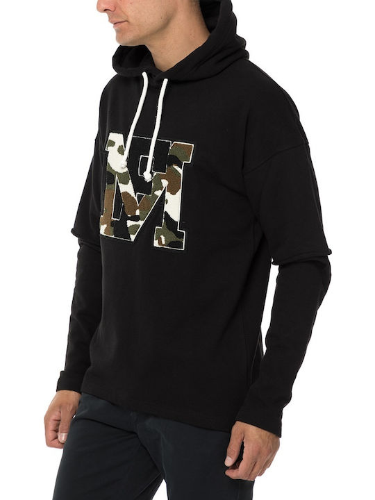 Franklin & Marshall Men's Sweatshirt with Hood Black