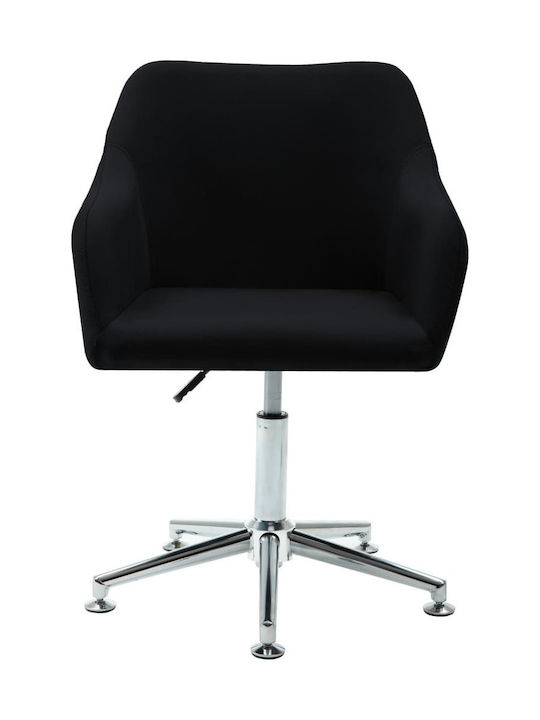 Scaun Pentru Vizitatori Cu Rotire Cu Brațe Negru 55x53x78cm