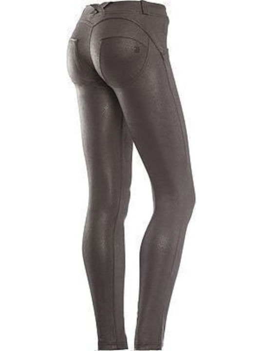 Wr.Up Skinny De zi cu zi Colanti de femei Lung Colanti Lucios Maro