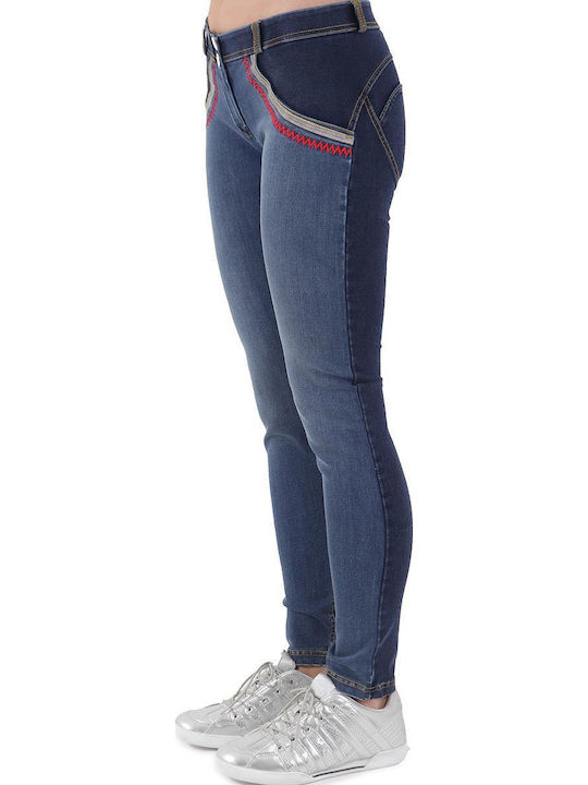 Freddy Wr.Up Skinny Regular Rise Καθημερινό Κολάν Μπλε