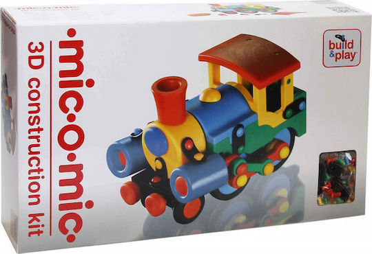 Mic O Mic Jucărie de Construcție din Plastic Train Locomotive