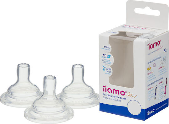 Iiamo Anti-Colic Teat Go & Home Θηλές από Σιλικόνη για 3+ μηνών 3τμχ