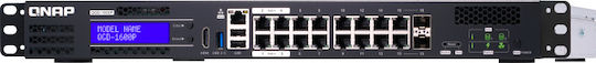 QNap QGD-1600P-4G Managed L2 PoE+ Switch με 14 Θύρες Ethernet και 2 SFP Θύρες