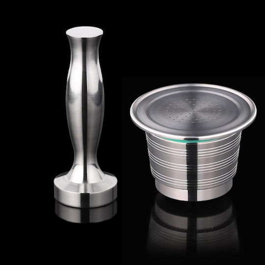 Boobam Refillable Capsule Stainless Steel Stainless steel Compatible with Machine Nespresso 1caps,tobolek
