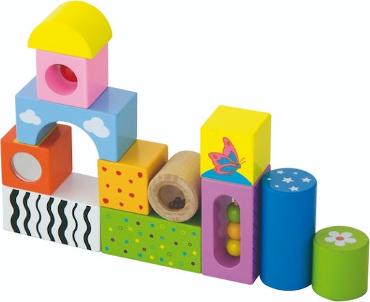Andreu Toys Κύβοι Of X Sound Blocks από Ξύλο για 2+ Ετών 12τμχ
