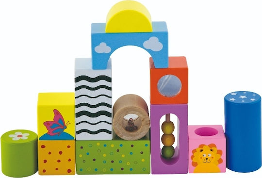 Andreu Toys Κύβοι Of X Sound Blocks από Ξύλο για 2+ Ετών 12τμχ