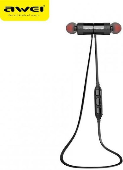 Awei AK2 In-ear Bluetooth Handsfree Ακουστικά με Αντοχή στον Ιδρώτα Μαύρα
