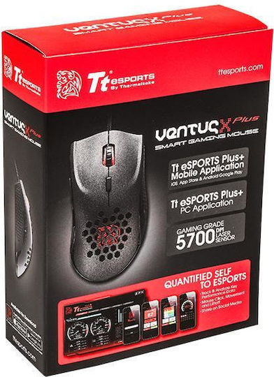 Thermaltake Ventus X Plus Gaming Ποντίκι 5700 DPI Μαύρο