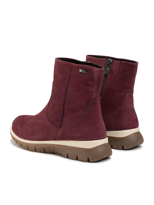 Leder Stiefeletten Damen Schwarz