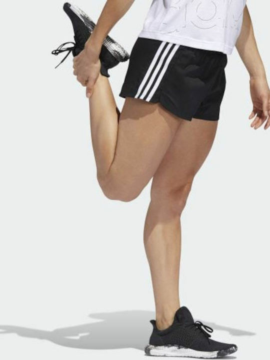 Adidas Pacer 3-Stripes Woven Αθλητικό Γυναικείο Σορτς Μαύρο