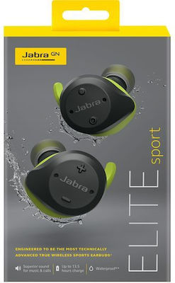 Jabra Elite Sport In-ear Bluetooth Handsfree Ακουστικά με Αντοχή στον Ιδρώτα και Θήκη Φόρτισης Πράσινα
